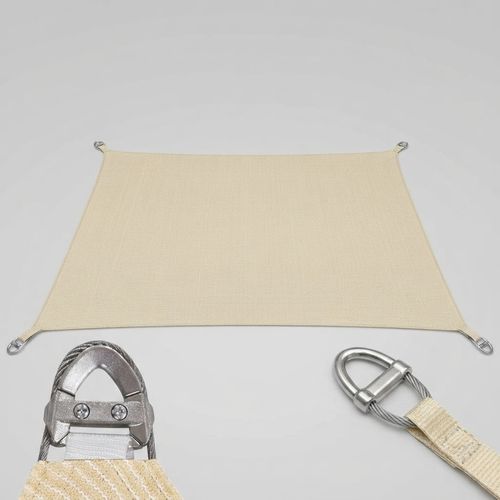 Beige commercial shade sail 26 by 40 feet