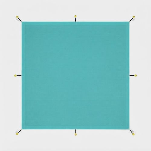 Turquoise green mesh pool safety cover 10 by 10 feet